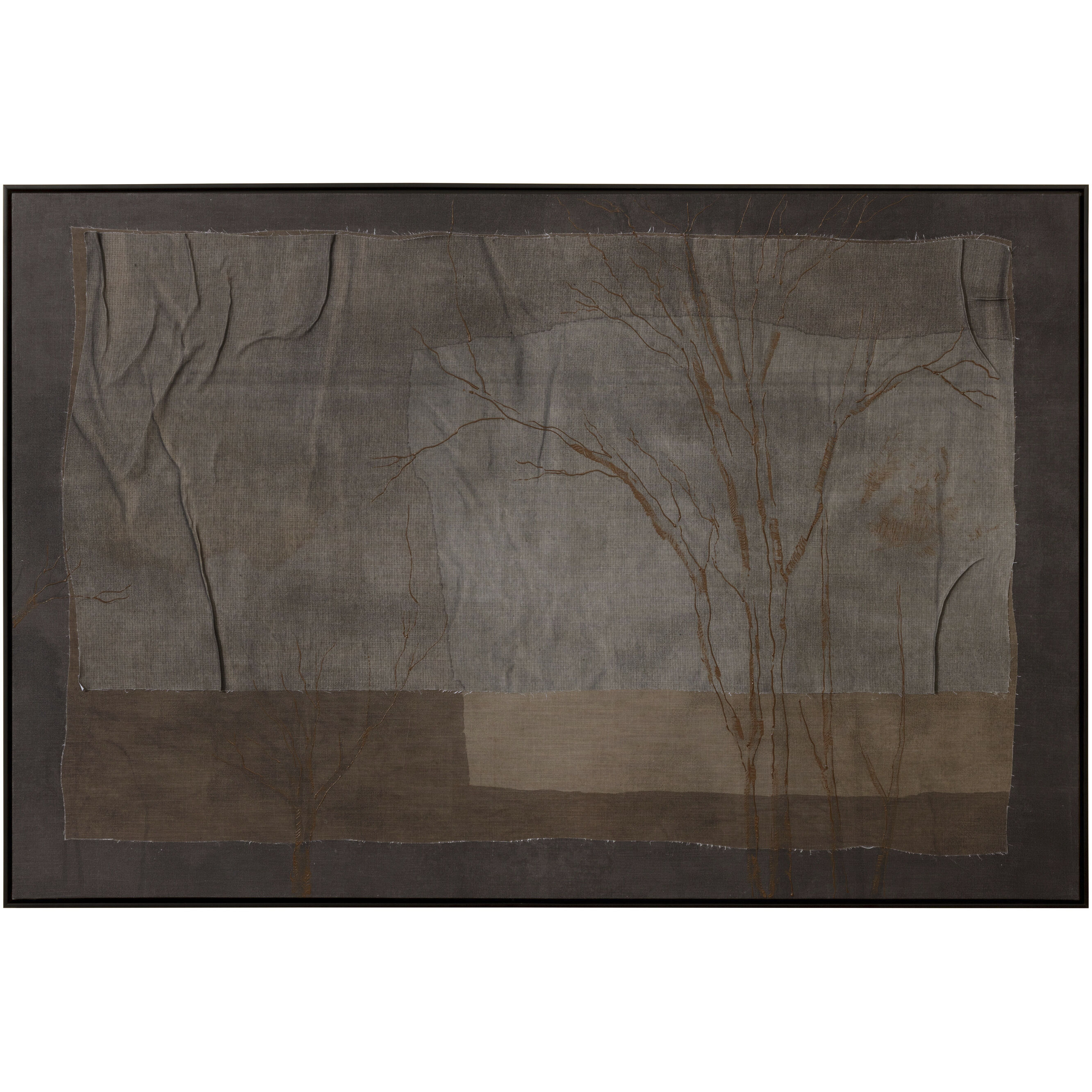 Enchanted Forest Black Floater Frame / Brown Wall Art, Nature